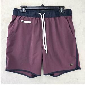 Leg3nd Discovery Shorts Mens Large Maroon Drawstring Athletic Track Pockets